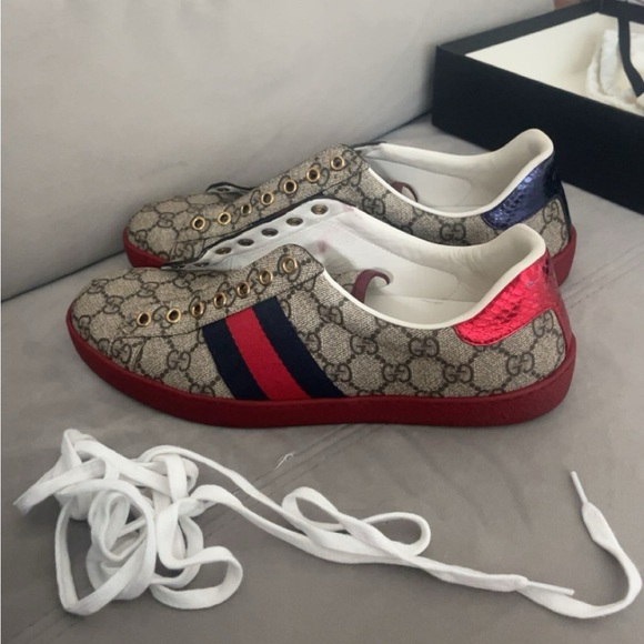 Gucci Ace GG Supreme Red | Size 8 men’s - Picture 2 of 5